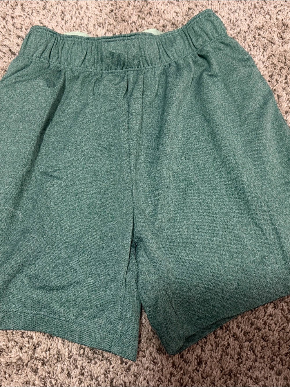 Women's Nike Green Elastic-Waist Shorts